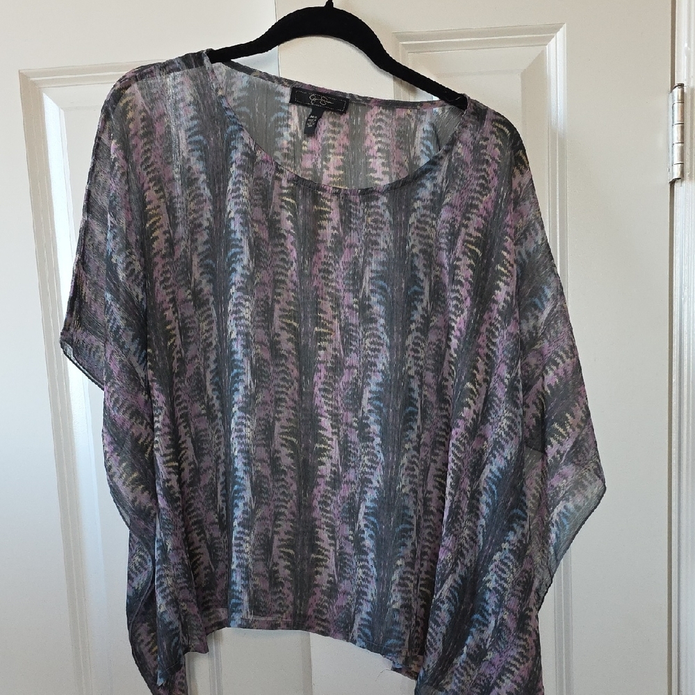Jessica Simpson Multicolor Sheer Blouse